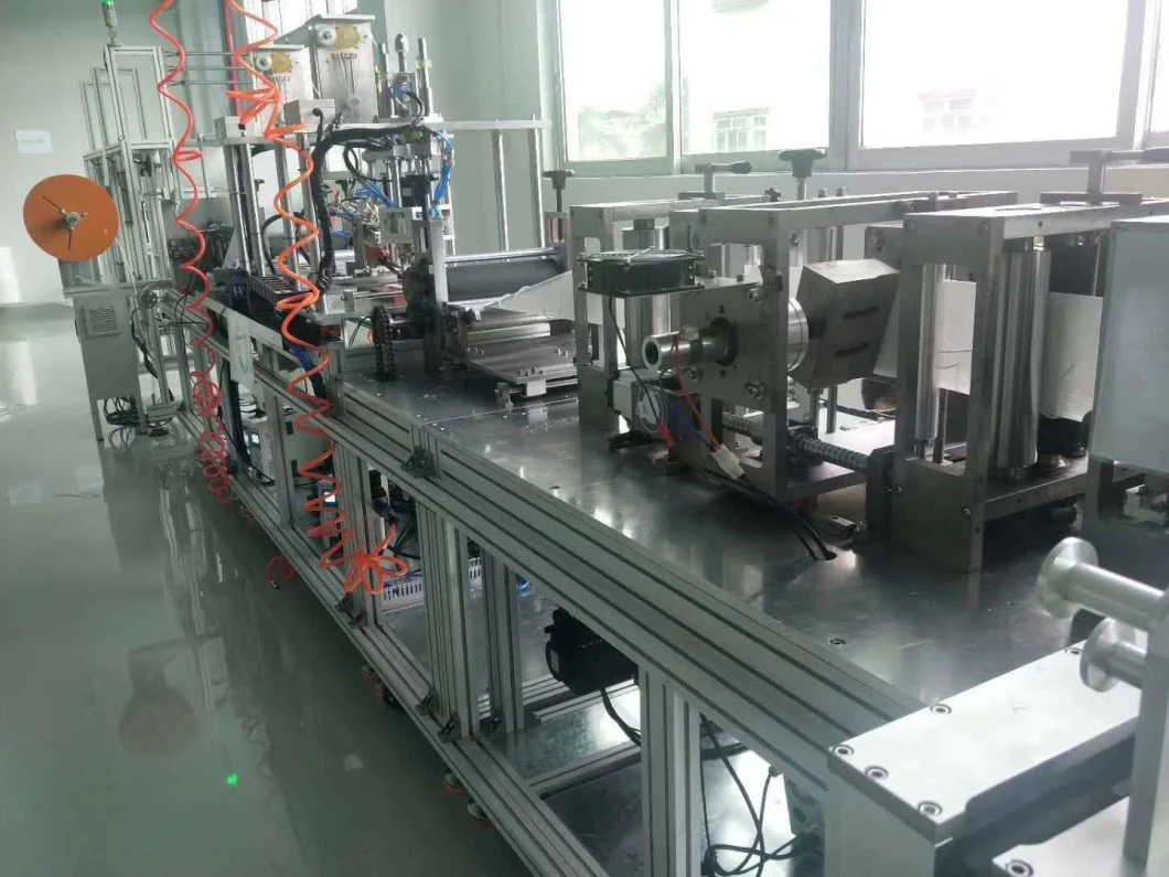 Fully Automated High Speed 3 Ply Disposable Flat Mask Material Cutting Machinery Mask Machinery